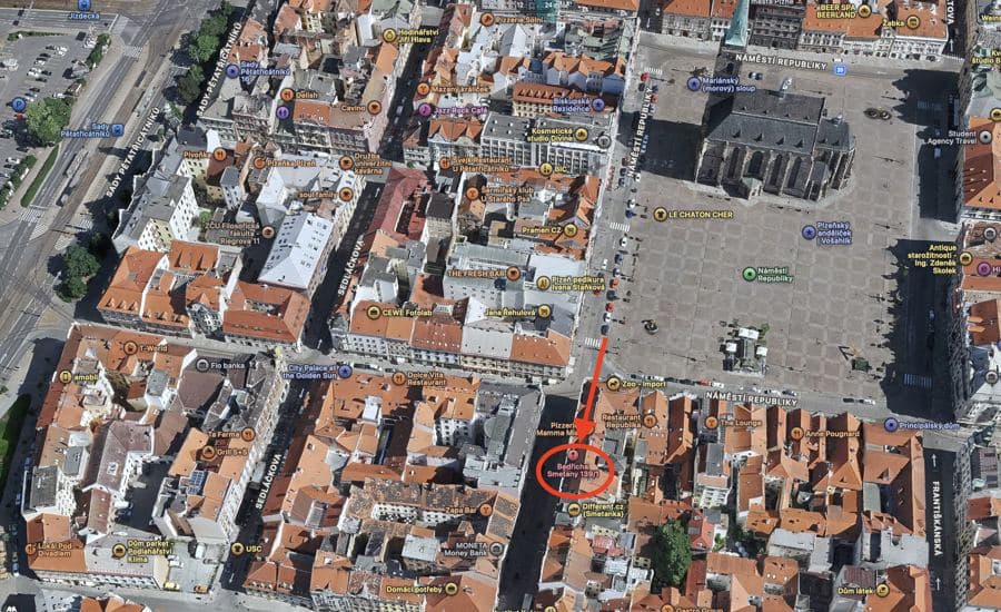 Mapa – Kancelář Milan Janků, Plzeň